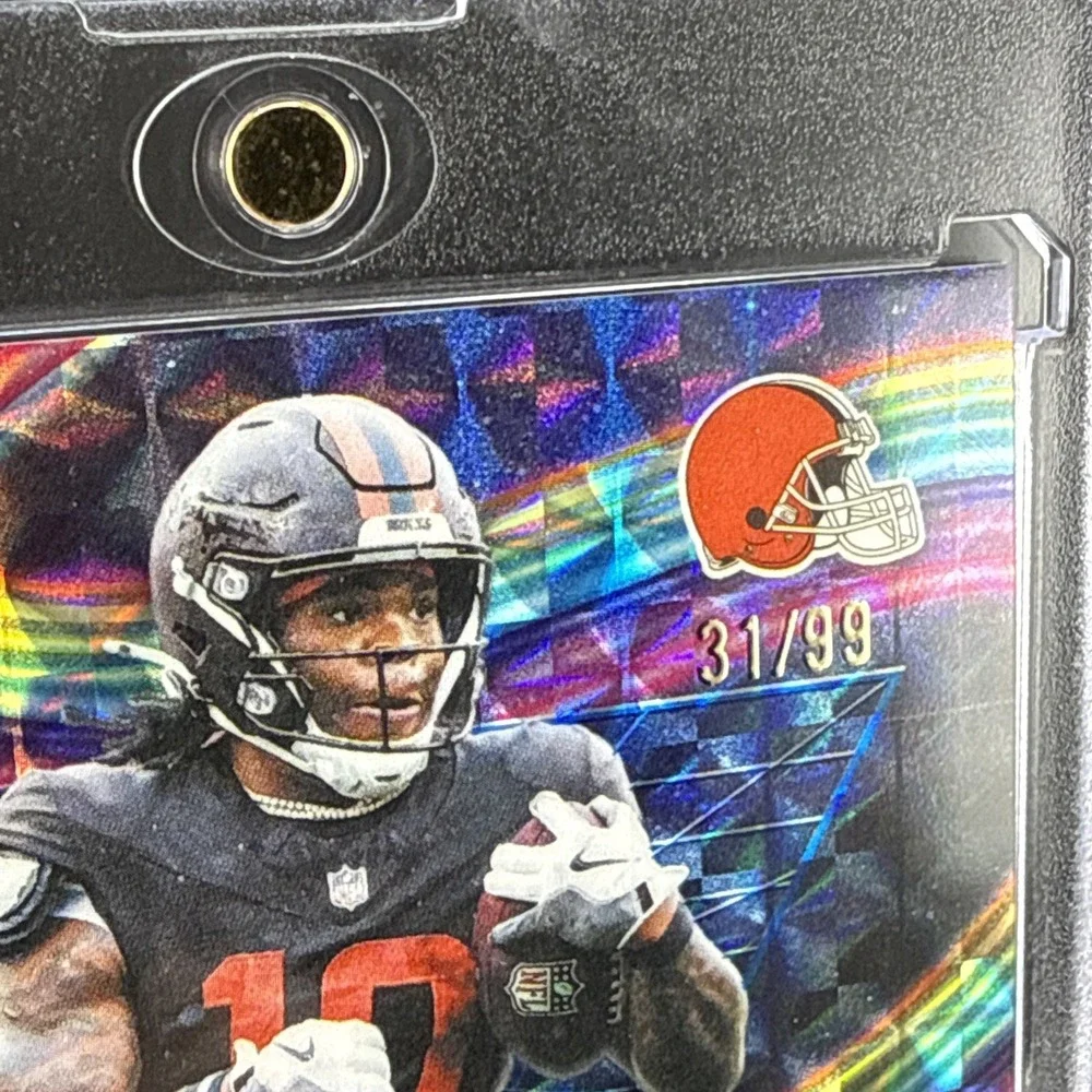 2025 Topps Finest Quinshon Judkins Blue Geometric Refractor Auto /99 #RFA-QJ